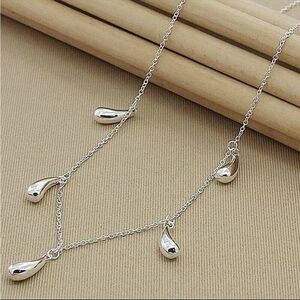 New Silver Chain Water Drop Necklace